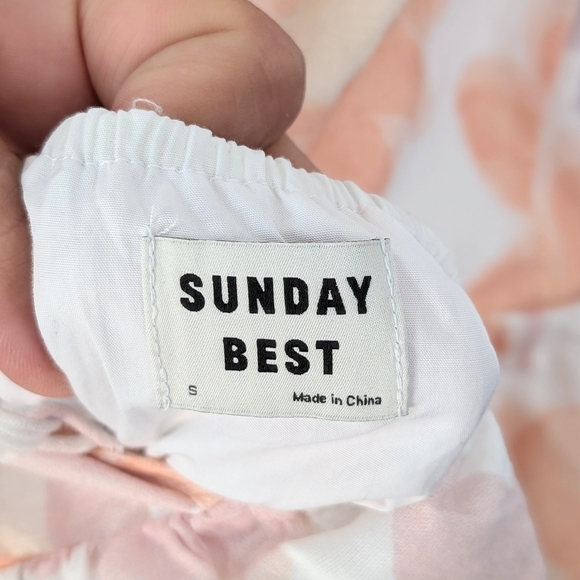 Aritzia Sunday Best Saida Floral Mini Babydoll Dress ~ Size Small - Picture 13 of 16